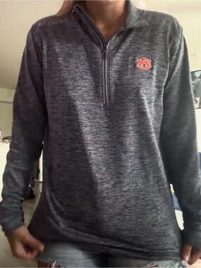 ABURN Uni- Men's Heathered Gray Quarter-Zip Pullover